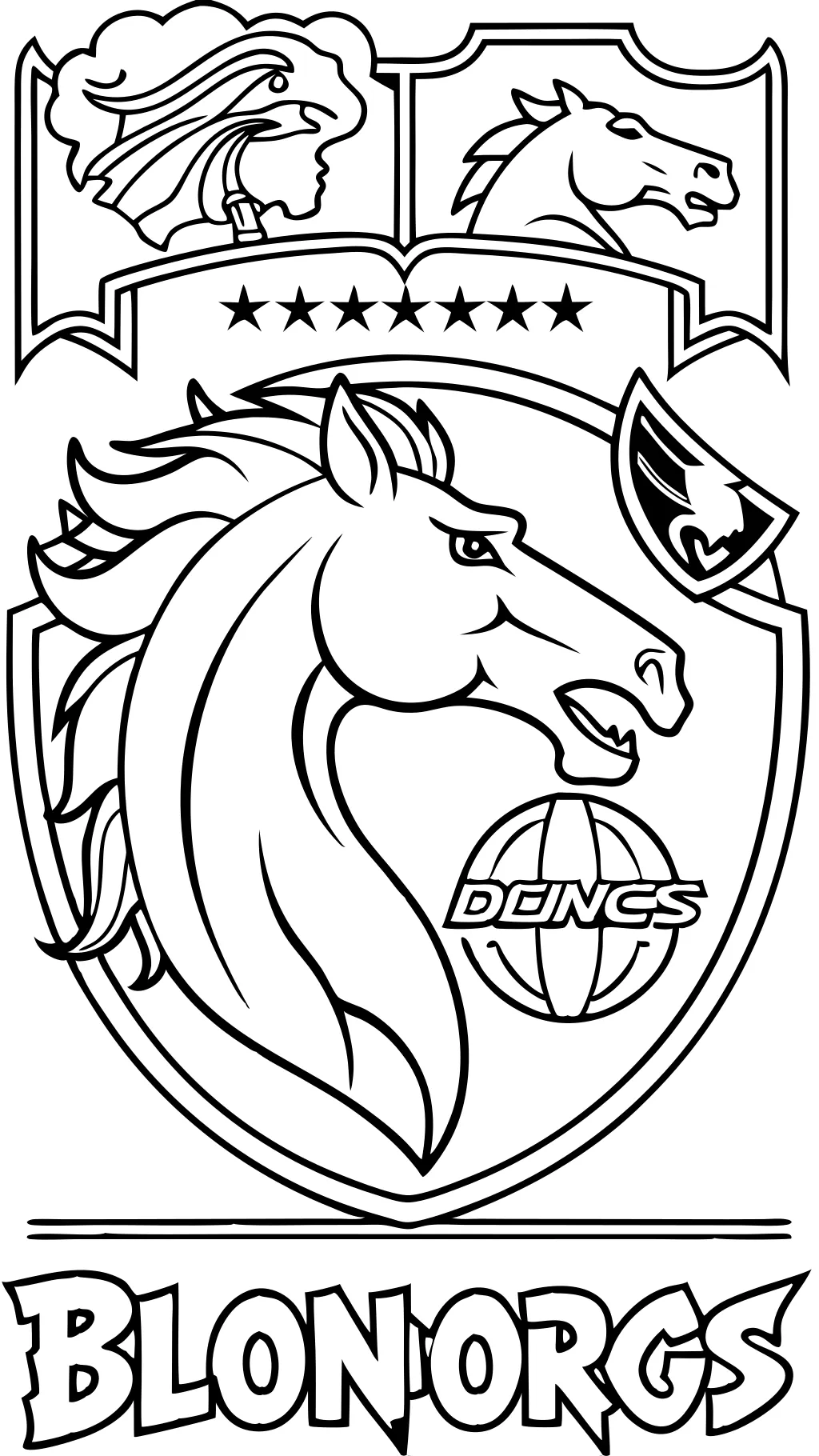 broncos coloring pages